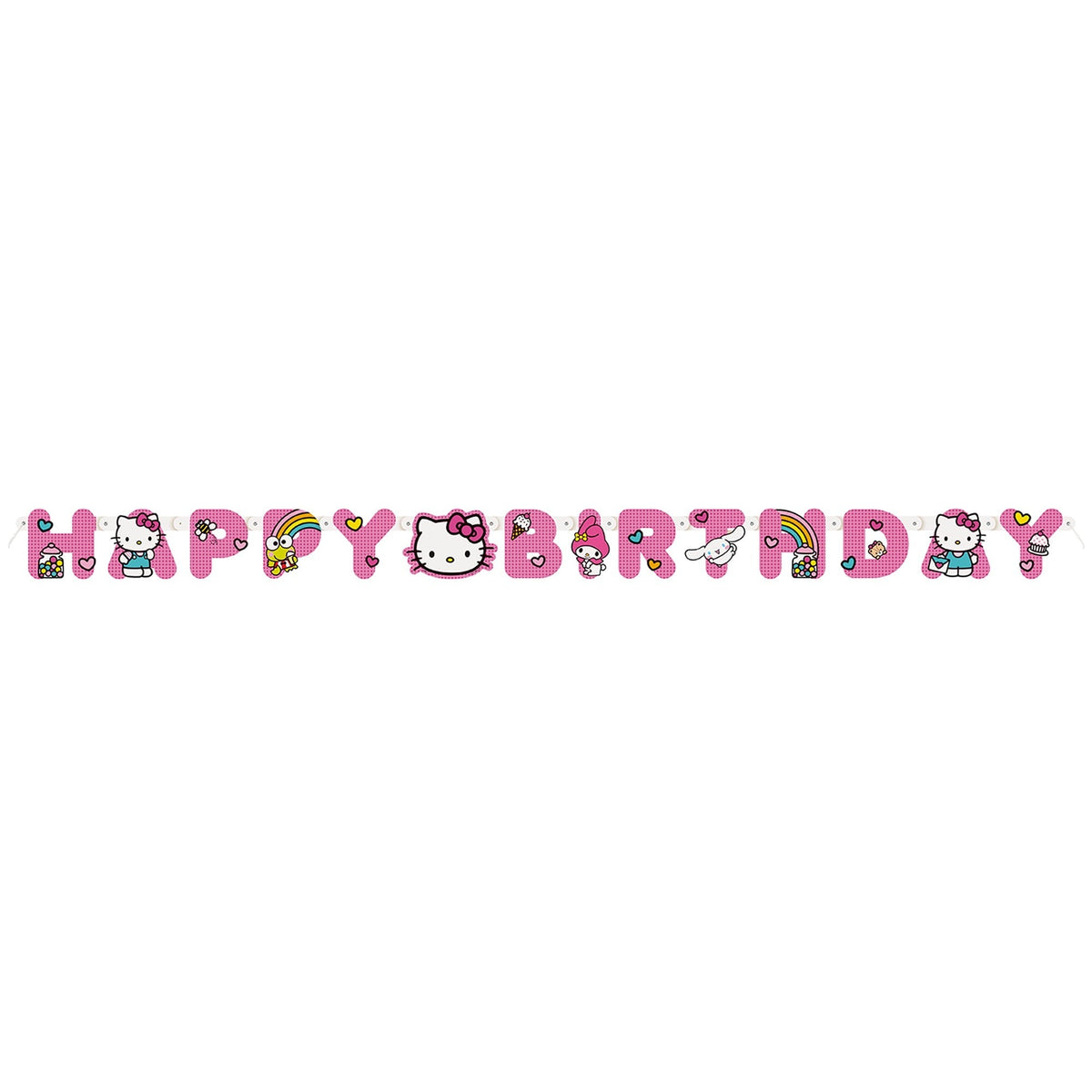 Hello Kitty and Friends Happy Birthday Jointed Banner, 1 Count