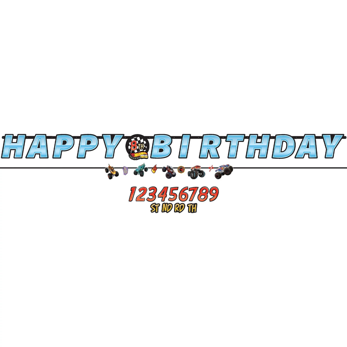Hot Wheels Monster Truck Letter Banner Kit
