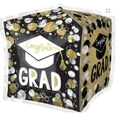 Grad Circles and Dots Cubez 15″ Balloon Foil Mylar Balloon