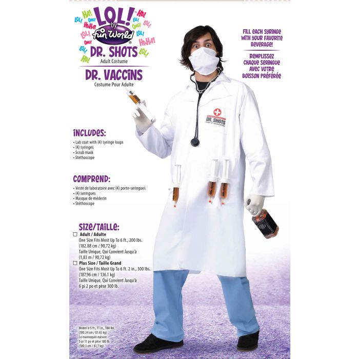 Dr. Shots - Adult Costume