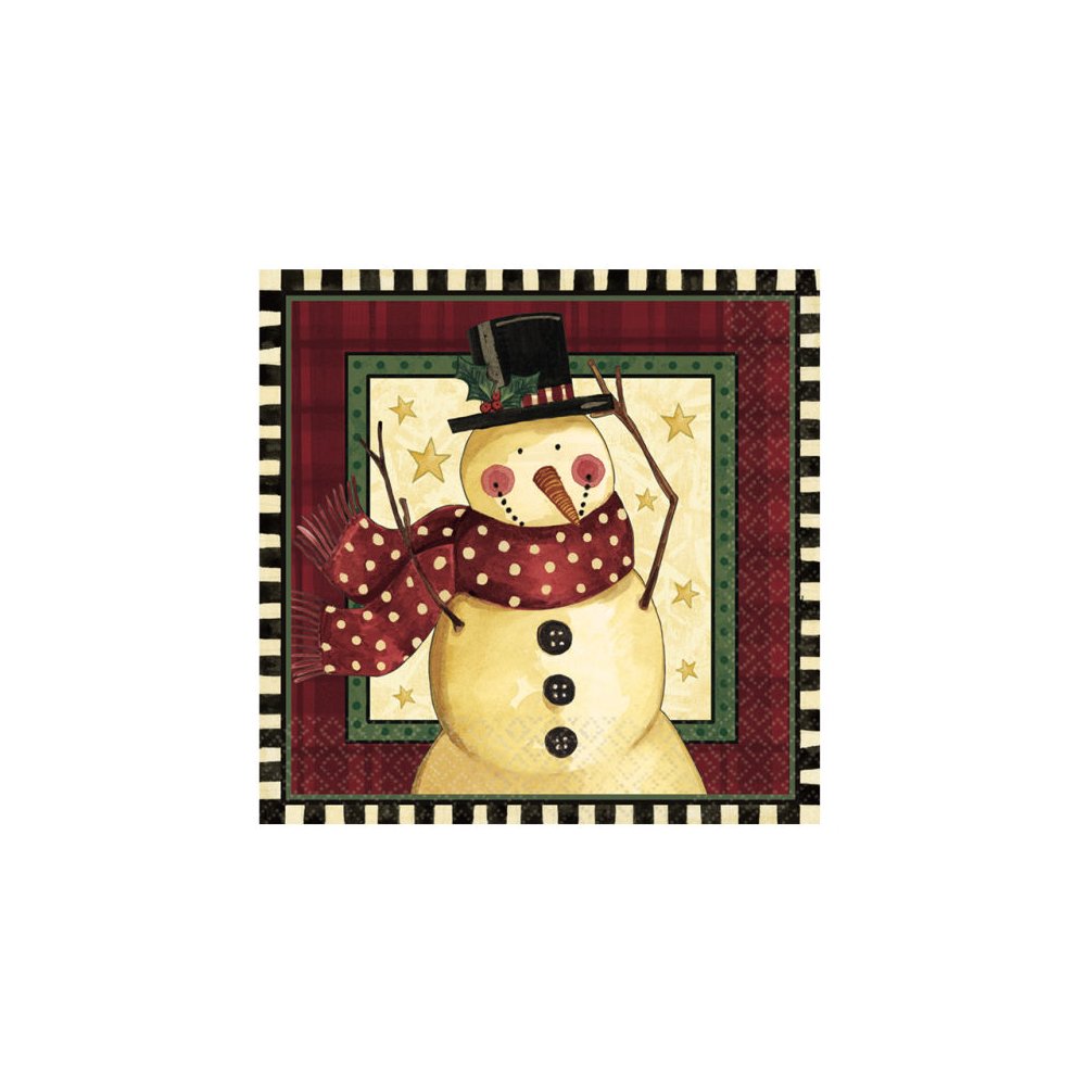 Cozy Snowman Lunch Napkins 16ct