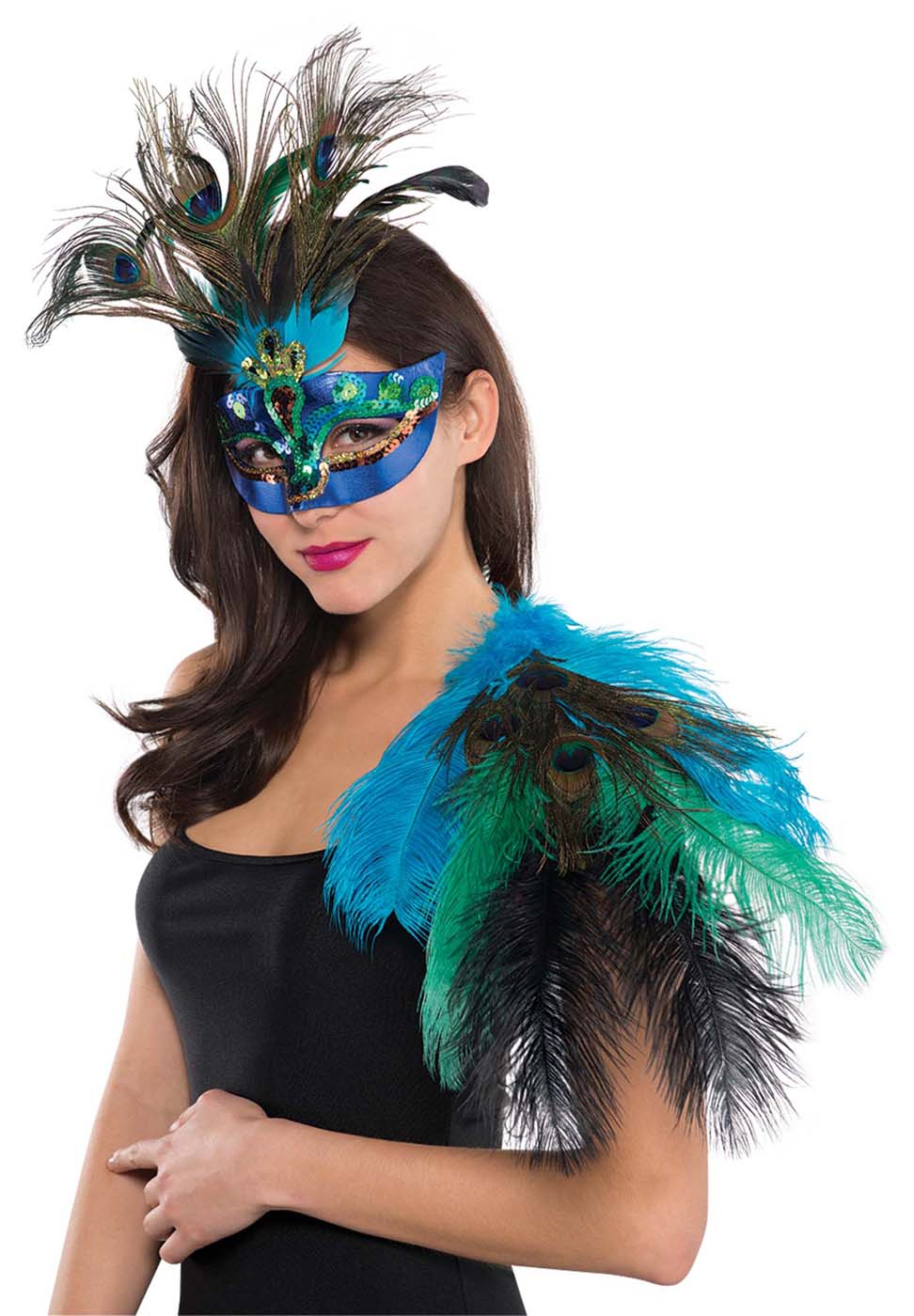 Peacock Women's Bird Feather Costume Tail