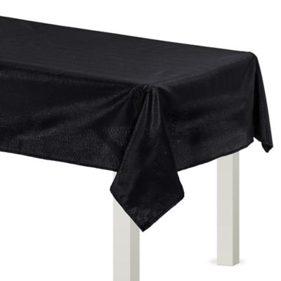 Metallic Black Rectangular Tablecloth, 60 X 84 Inches, 1 Count