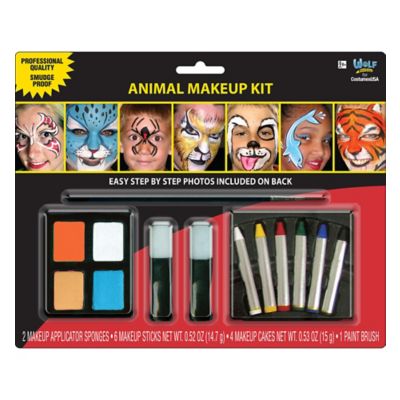 Wild Animals Makeup Kit Halloween Costume Multi-Colored
