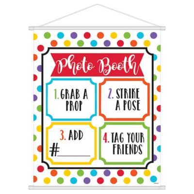 Rainbow Dots Photo Booth Sign