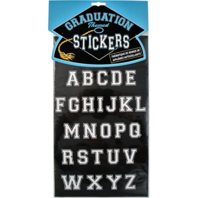 Varsity Letter Alphabet Stickers 3 Sheets
