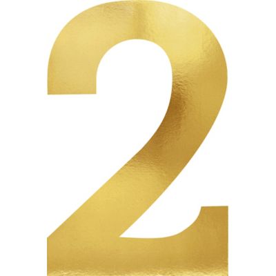 Number Cutouts 6/pkg - Gold
