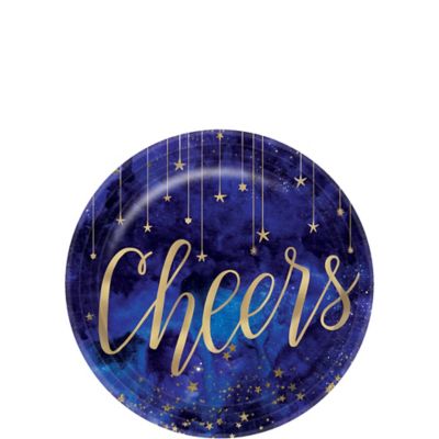 Midnight New Year's Eve 7" Plates - 8 Count