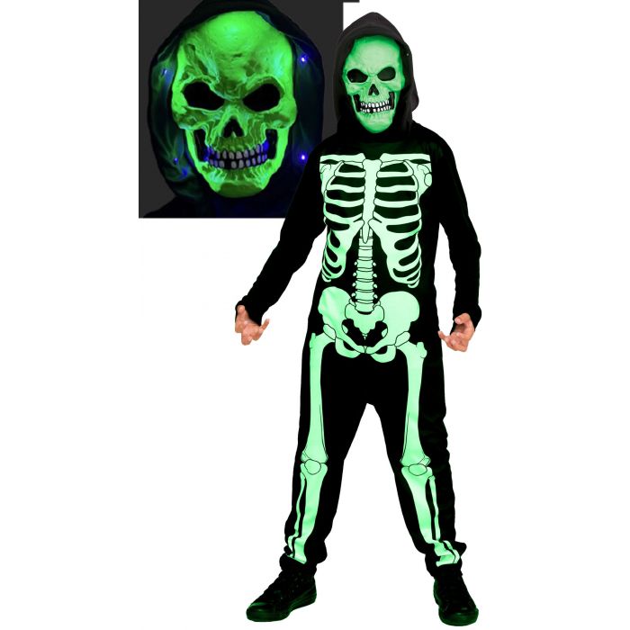 Black Light Neon Skeleton - Child Costume