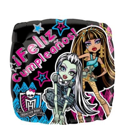 Monster High Feliz Cumpleanos Foil Balloon 17 Inch Multicolor