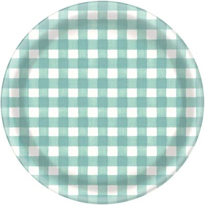 13 in. Fall Melamine Checkered Charger