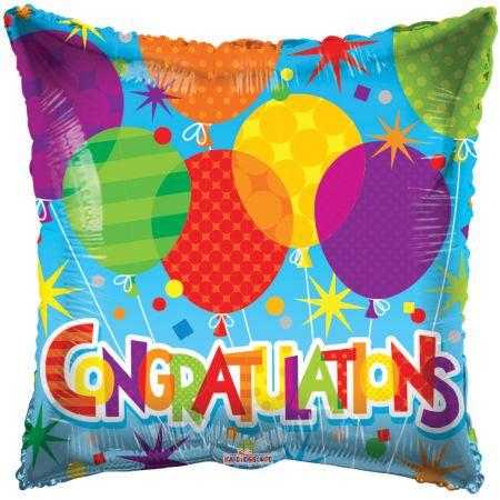 555 18" Congratulations Square Pillow Foil Balloon