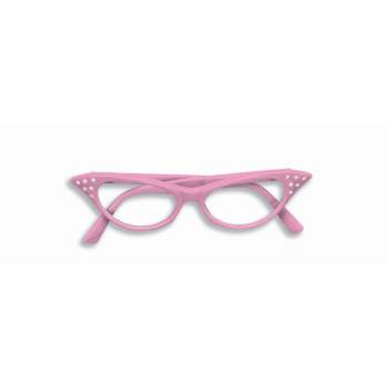 Pink 50's Rhinestone Glasses