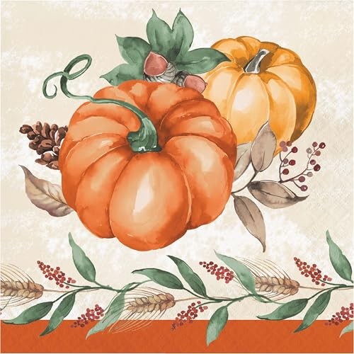 Harvest Delight Dinner Napkins, 16 Count