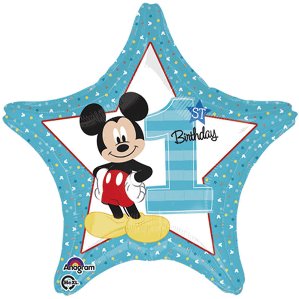 G003 18" Mickey 1st Birthday Foil Balloon