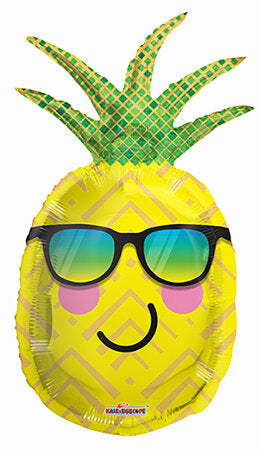 309 36" Pineapple With Sunglasses Shaped Foil Balloon