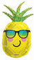 36" Pineapple With Sunglasses Shaped Foil Balloon