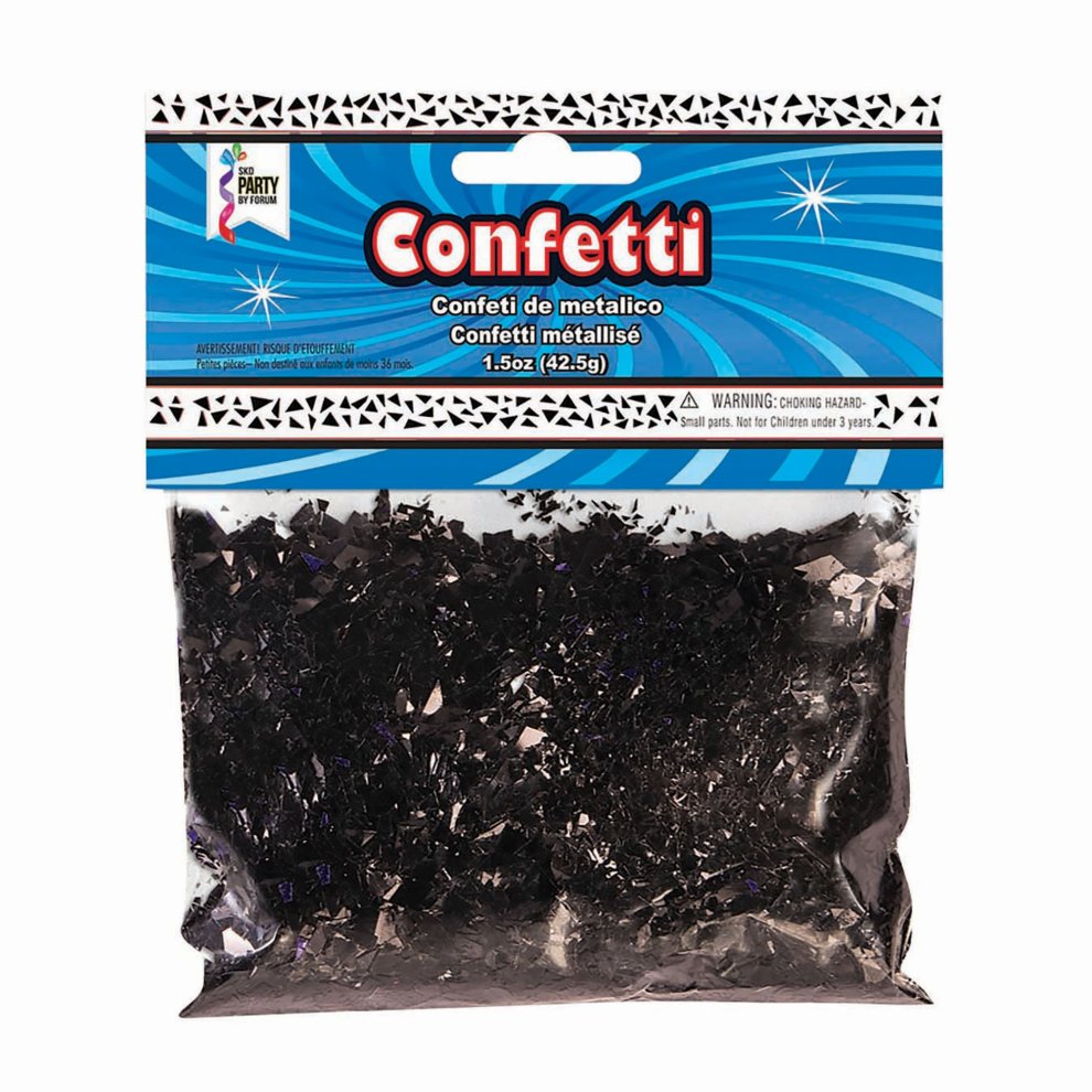 Black Metallic Confetti