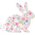 Pink Floral Bunny Easter Cutout
