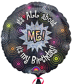 554 18" All About Me Birthday - Holographics
