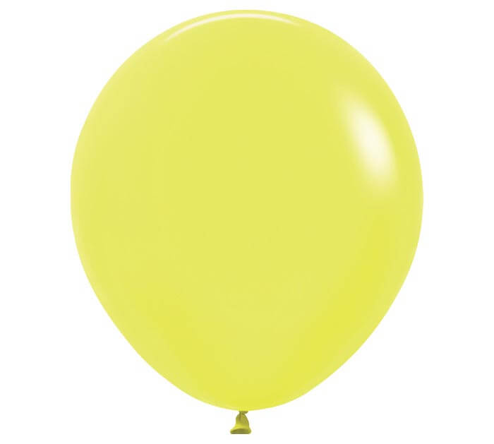 18" neon yellow balloon