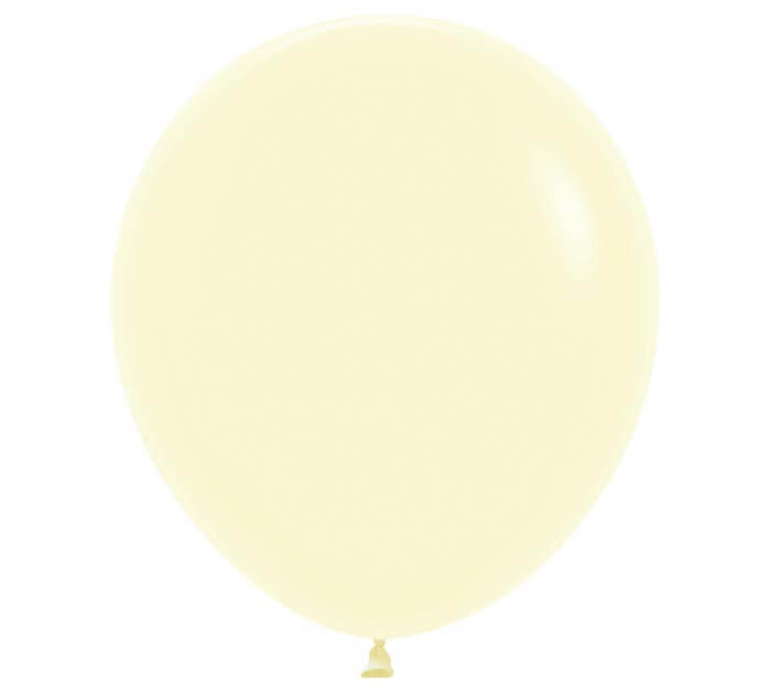 18" pastel matte yellow balloon