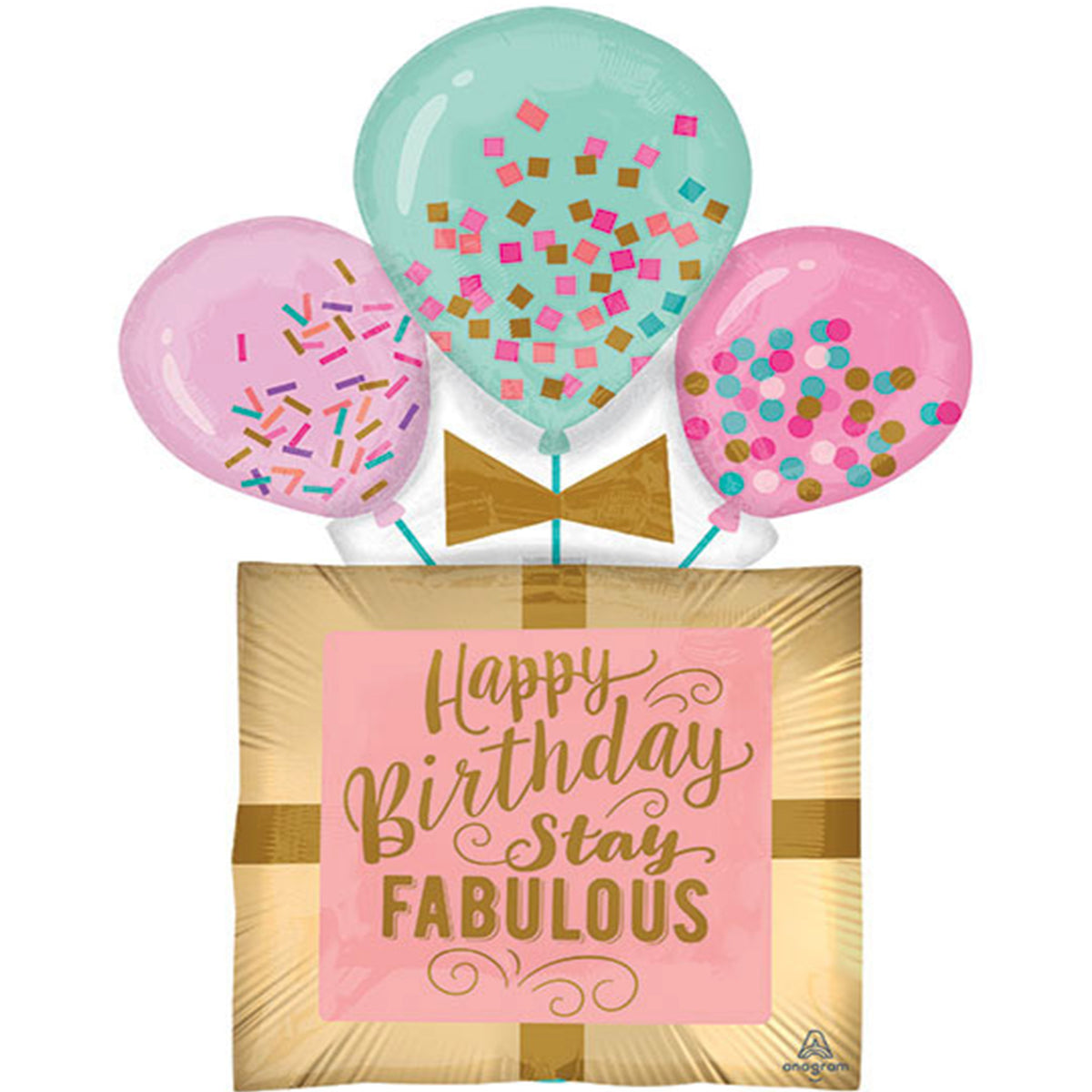 276 32&quot; Happy Birthday Stay Fabulous Foil Balloon