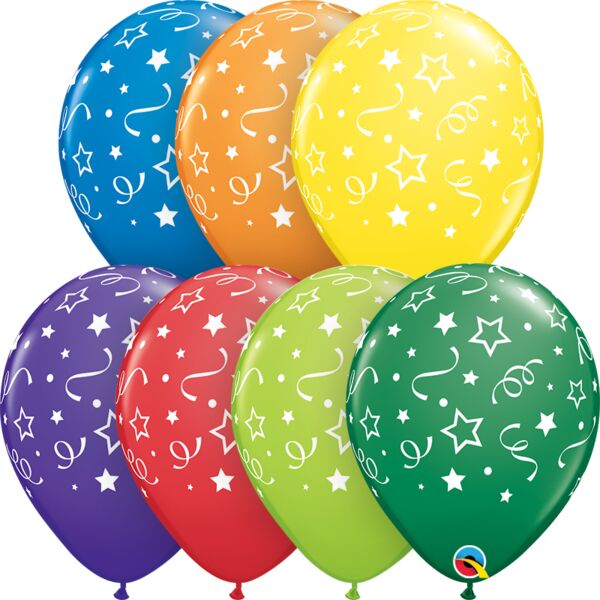 Stars Dots and Confetti Assortment Latex Balloon 1ct, 11&quot; 