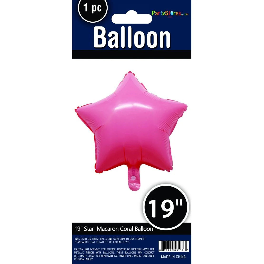 19" Star Macaron Coral Balloon