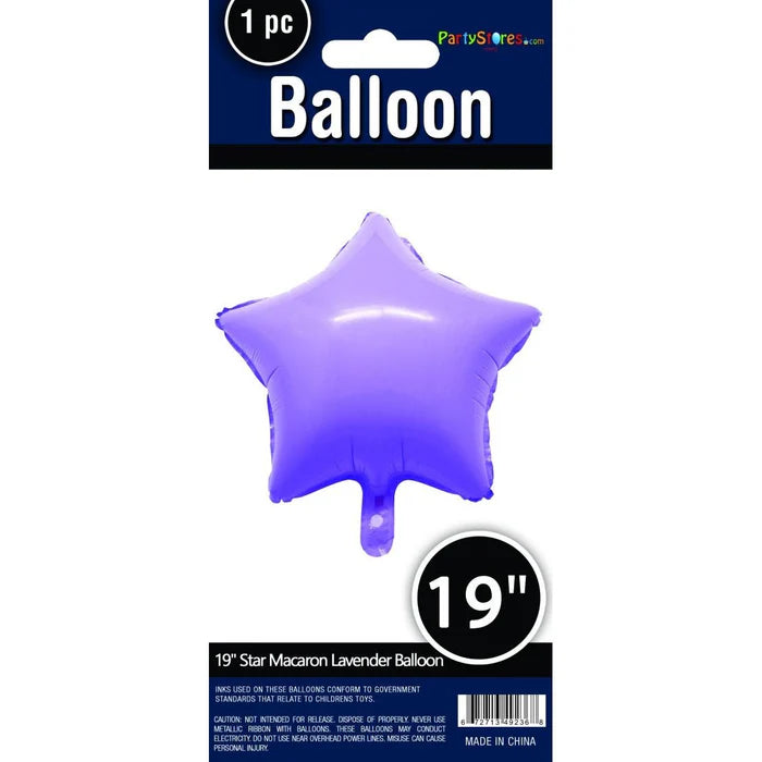 19" Star Macaron Lavender Balloon