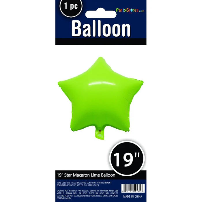 19" Star Macaron Lime Balloon