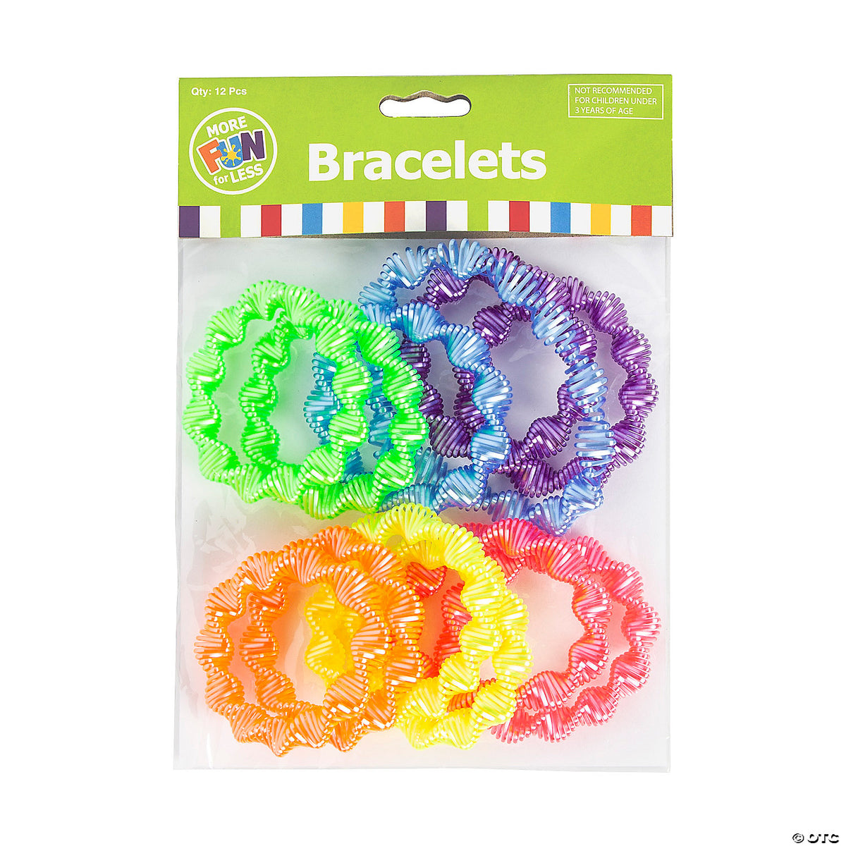 Neon Twist Coil Plastic Bracelets