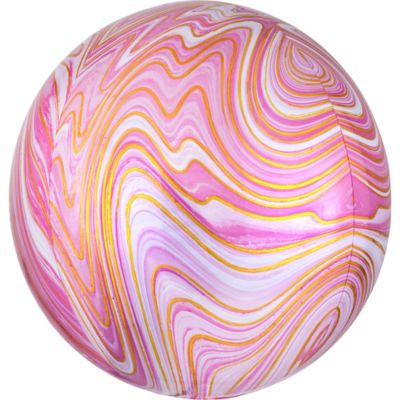 Pink Marble Orbz Balloon
