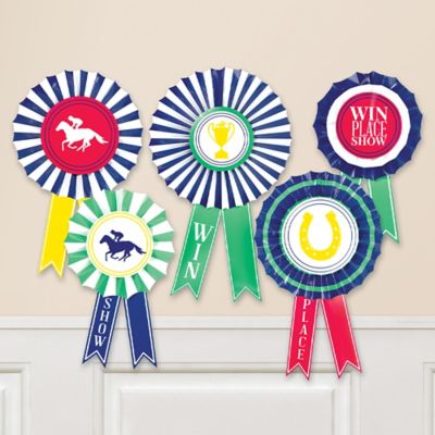 Kentucky Derby Award Ribbon Hanging Fans (5ct)
