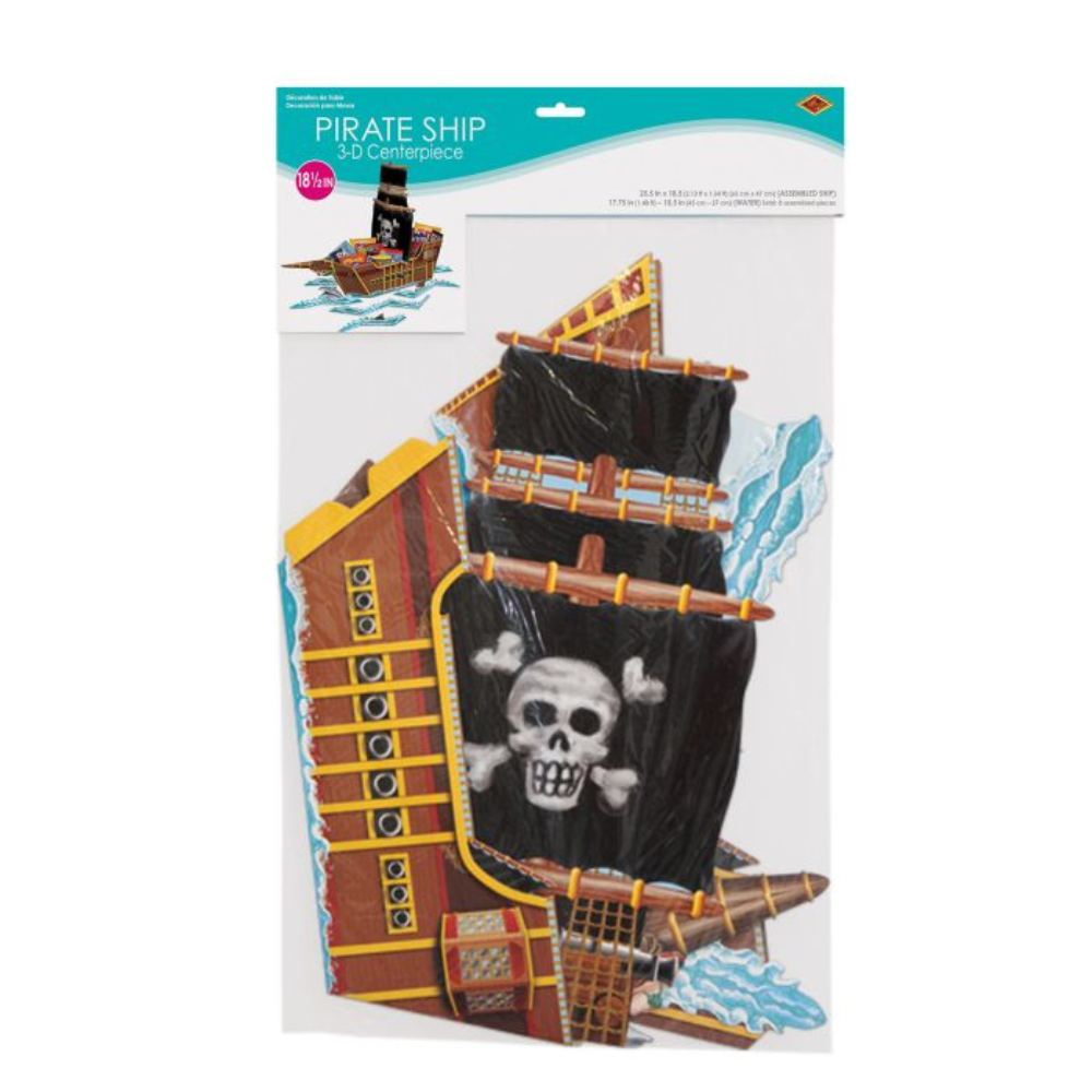 3-D Pirate Ship Centerpiece