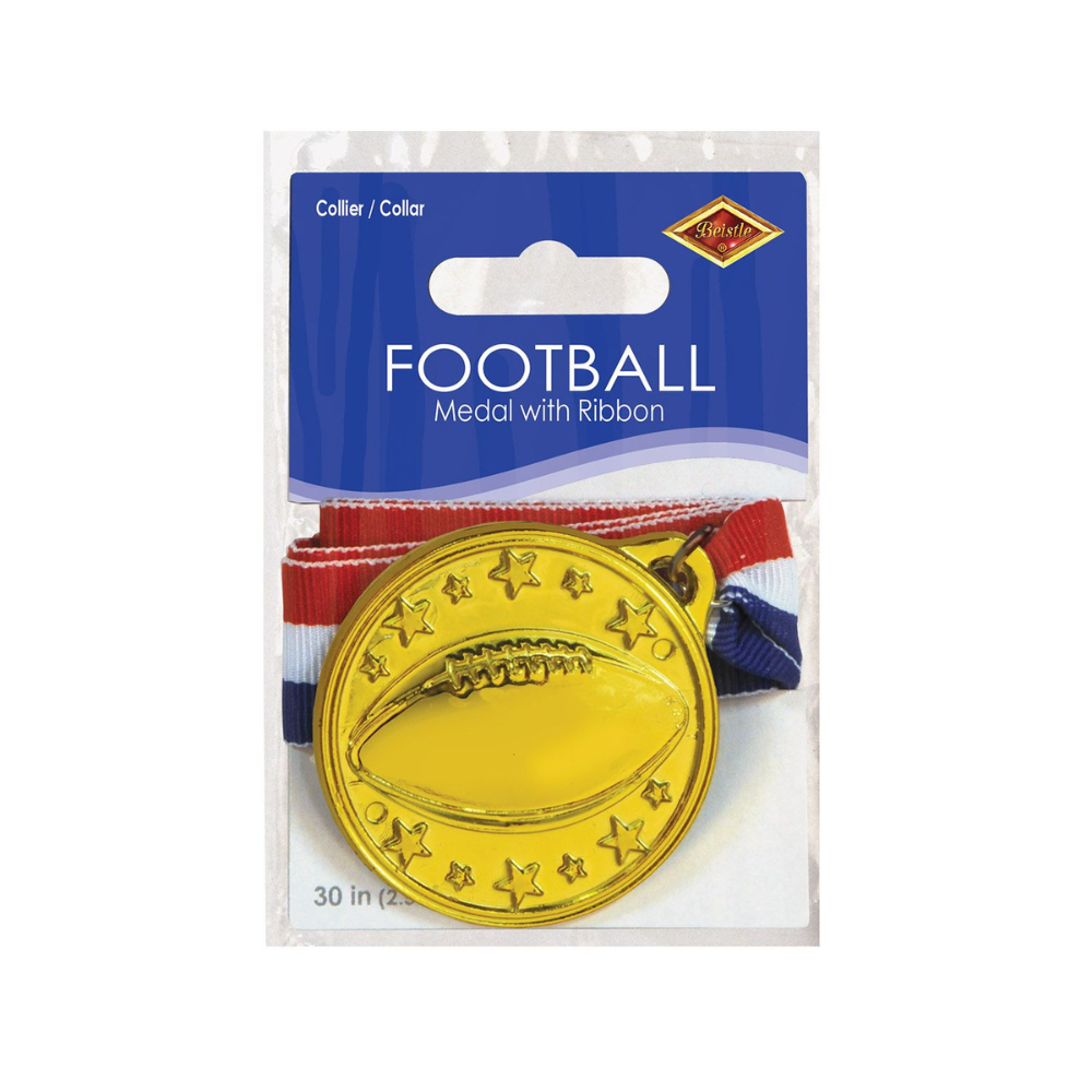 Football Medal w/Ribbon