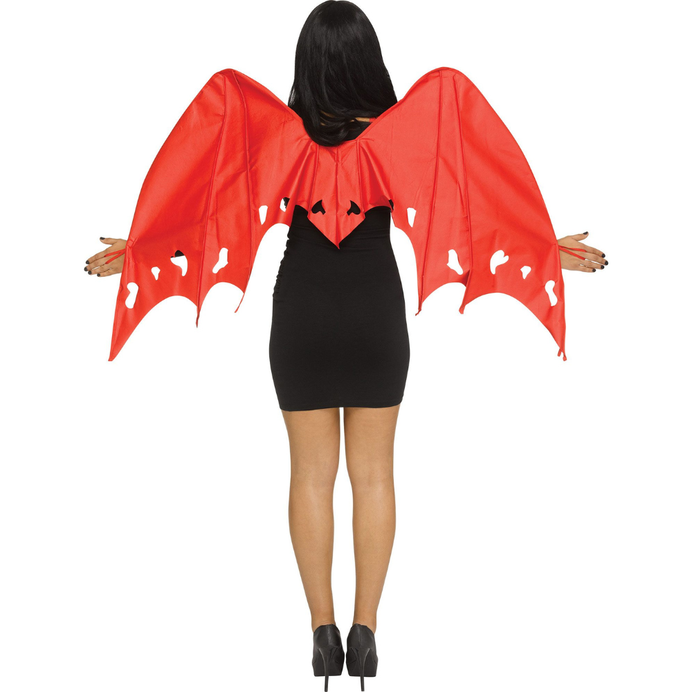 Satin Bat Wings - Red