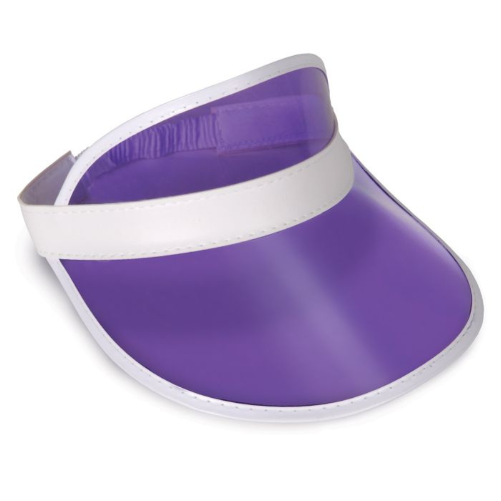 Clear Purple Plastic Dealer's Visor