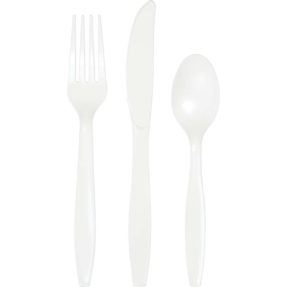 White Assorted Premium Plastic Cutlery