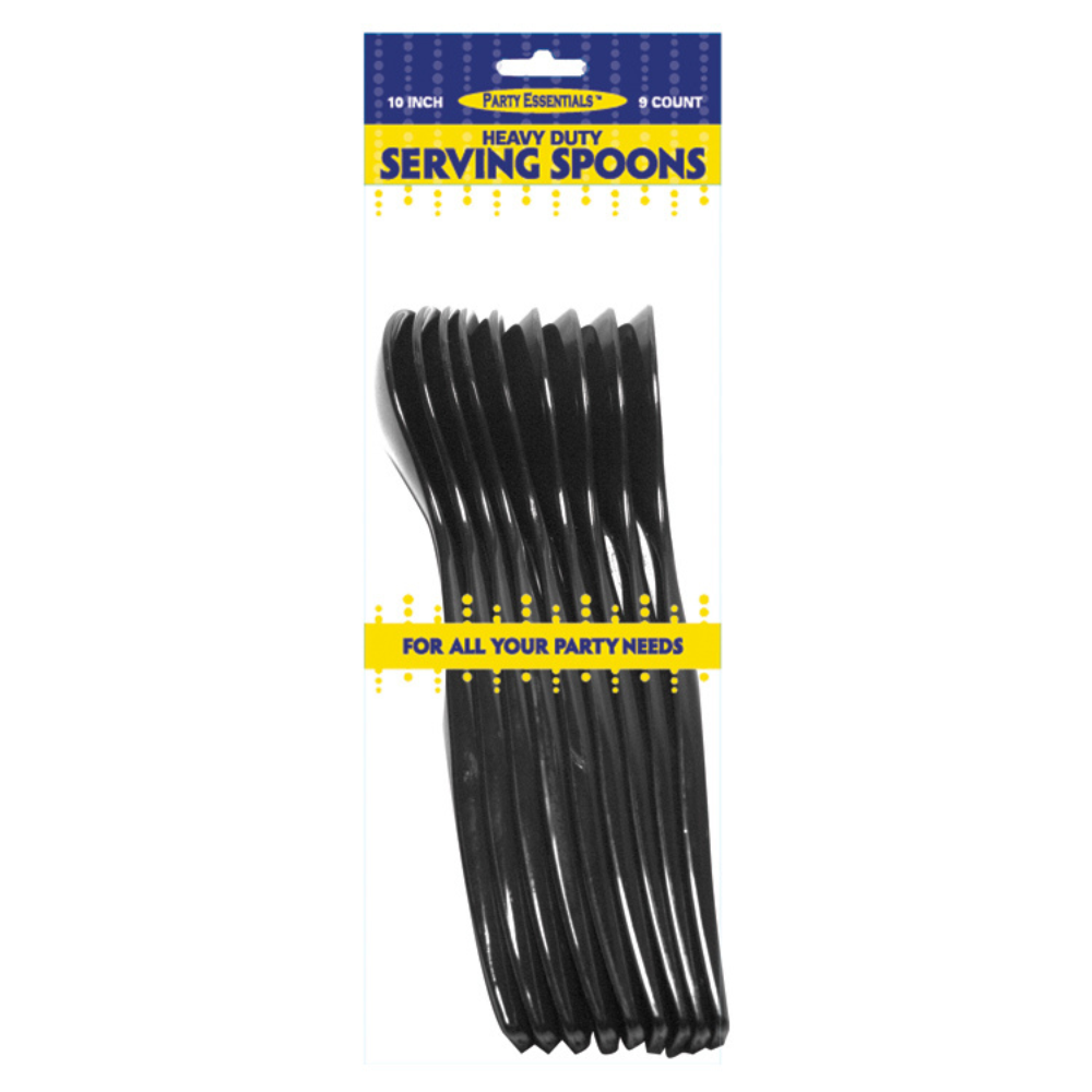 10″ HEAVY DUTY SERVING SPOONS – BLACK