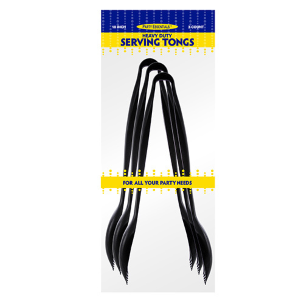 10″ HEAVY DUTY BLACK TONGS