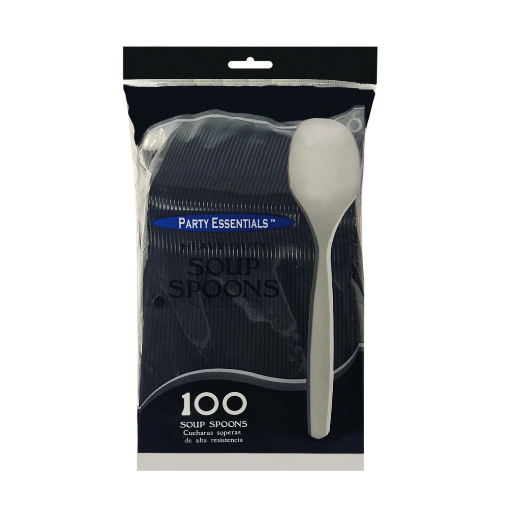 HEAVY DUTY SOUP SPOONS – BLACK 100 CT.