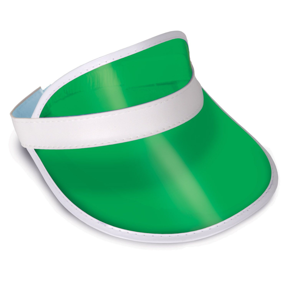 Clear Green Plastic Dealer's Visor