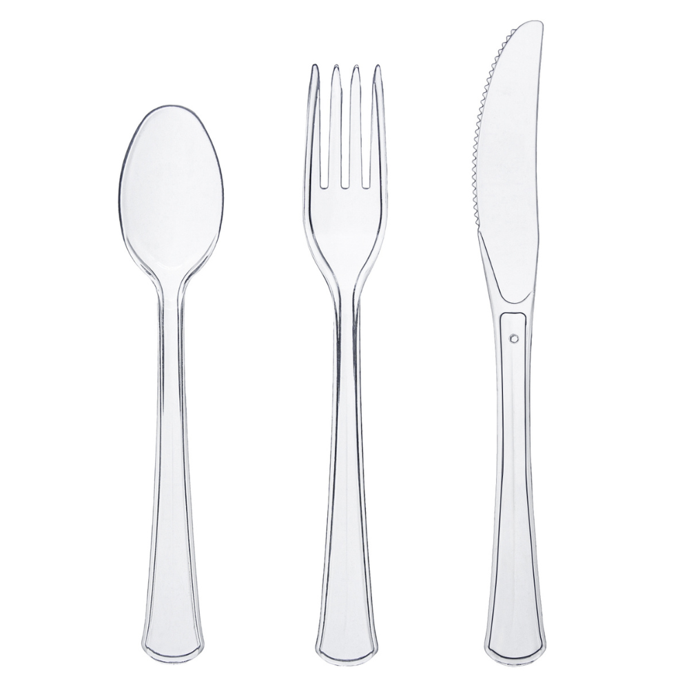 COMBO CUTLERY EXTRA HEAVY DUTY – CLEAR 24 CT.