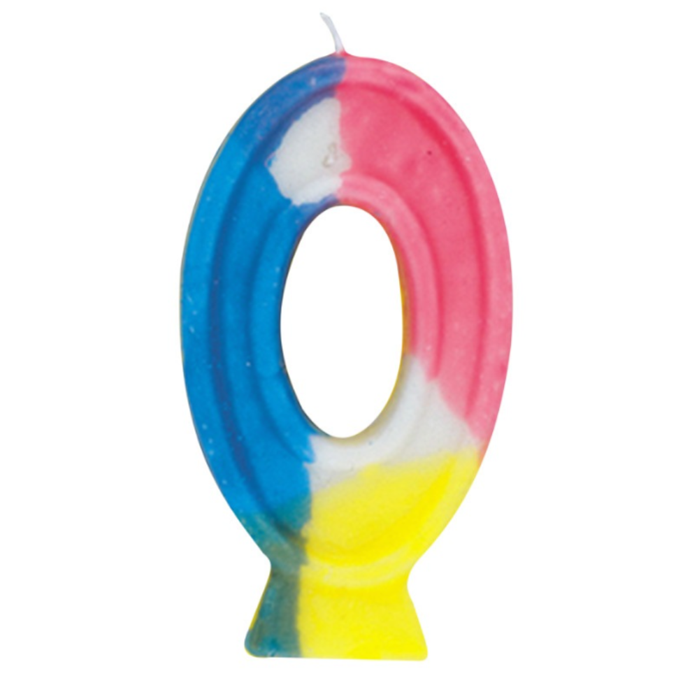 Numbers Rainbow Birthday Candle