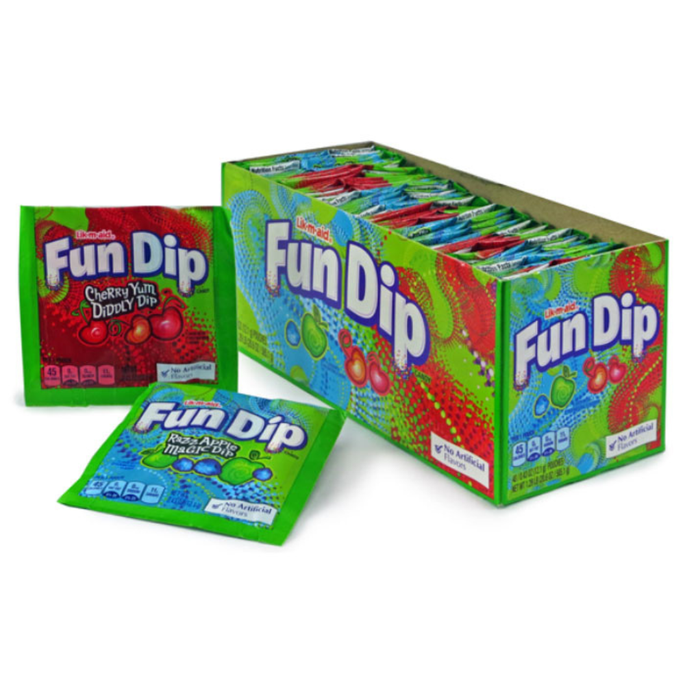 LIK-M-AID FUN DIP - ONE FLAVOR (CHERRY YUM/RAZZAPPLE)