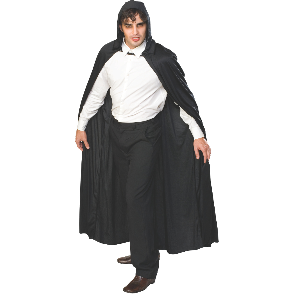 Long Hooded Fabric Cape