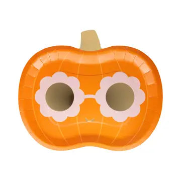 Groovy Pumpkin Shaped Paper Plate