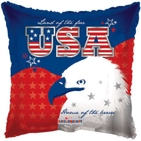 E012 18&quot; USA Home of the Brave Foil Balloon