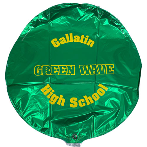 Gallatin High School Green Wave 17" Mylar Balloon